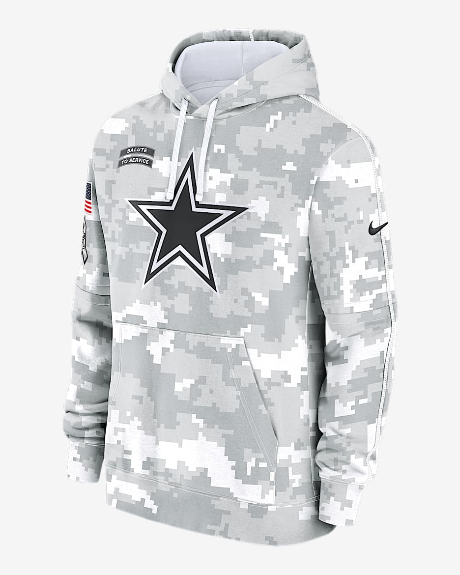 RARE Nwt 2XL 100% Nike 2016 Dallas Cowboys Salute To Service Hoodie 2024 NFL Slim 2X